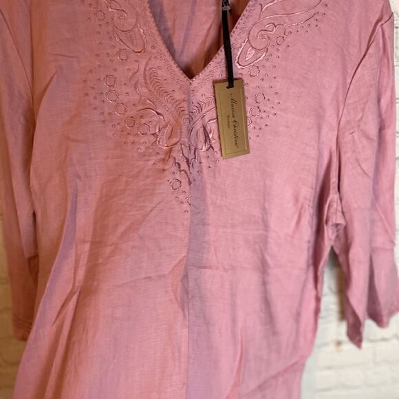 Marisa Christina Linen Top Size 1X NWT - Picture 7 of 11